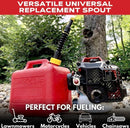 3pk Gas Spout Replacement Replace Old Gas Can Fill Kit Fuel Diesel Water black