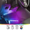 Monster LED Bluetooth Sound-Reactive Multi-Color Car Interior Lights, 4-Pack of 10.5" Strips
