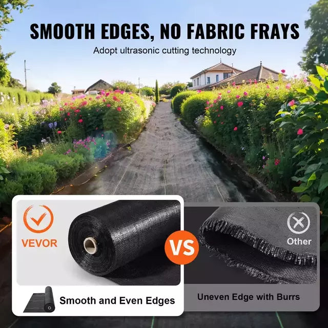 Weed Barrier Landscape Fabric 3*250FT 5oz Woven PP Weed Control Ground Mat